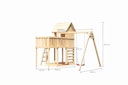 Vorschaubild Akubi Stelzenhaus Frieda mit Doppelschaukelanbau, Anbauplattform und Kletterwand