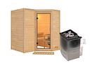 Vorschaubild Karibu Sauna Sahib 1-Massivholzsauna 38 mm-Fronteinstieg -Exklusivoptik