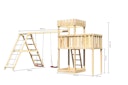 Vorschaubild Akubi Kinderspielturm Ritterburg Löwenherz inkl. Anbauplattform, Doppelschaukelanbau und Klettergerüst