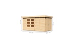 Vorschaubild Karibu Woodfeeling Gartenhaus Retola 2/3/4/5/6 inkl. Anbauschrank - 19 mm