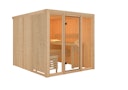Vorschaubild Karibu Sauna Askja Superior mit Fronteinstieg 68 mm inkl. gratis Saunaofen im Wert von 599,99 €