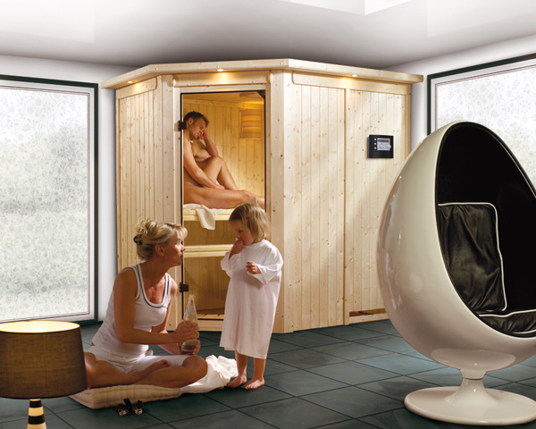Karibu Sauna Saja - 68 mm Systemsauna - 230 Volt Plug & Play