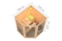 Vorschaubild Karibu Sauna Yuma - Massivholzsauna mit Eckeinstieg 38 mm inkl. gratis Saunaofen im Wert von 599,99 €