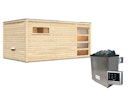 Vorschaubild Karibu Gartensauna Saunahaus Hygge inkl. Vorraum, naturbelassen inkl. gratis Saunaofen im Wert von 599,99 €
