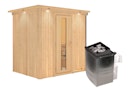 Vorschaubild Karibu Sauna Bodin mit Fronteinstieg 68 mm inkl. gratis Saunaofen im Wert von 599,99 €