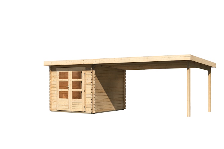 Karibu Woodfeeling Gartenhaus Bastrup 4 naturbelassen - 28 mm