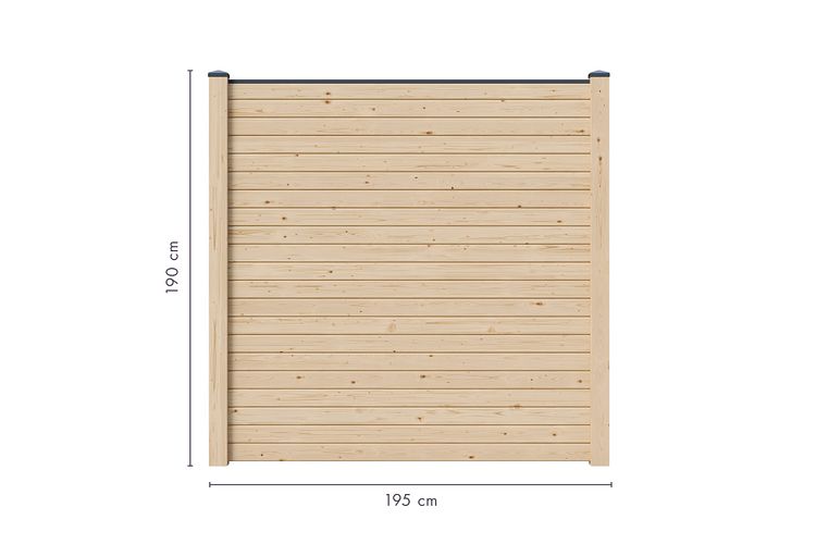 Karibu Sichtschutz-Set Blickdicht / 1-5 Zaunfelder je 1950 x 1860 mm