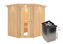 Vorschaubild Karibu Sauna Siirin mit Eckeinstieg 68 mm