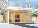 Vorschaubild Karibu Gartenhaus Chione - 38 mm mit Terrasse & erhöhter Schneelast (300 kg/m²)