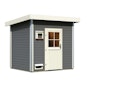 Vorschaubild Karibu Gartensauna Pultdach Saunahaus Norge terragrau inkl. gratis Saunaofen im Wert von 599,99 €