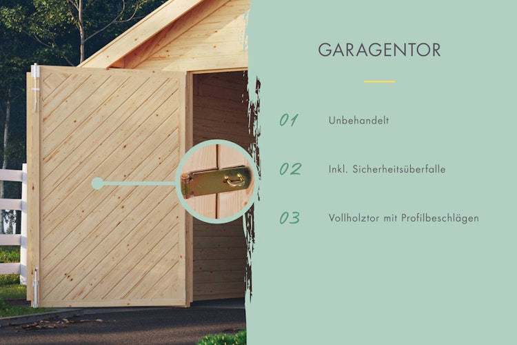 Karibu Garage Blockhausgarage 38 mm