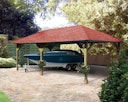 Vorschaubild Karibu 4-Eck Pavillon Holm 1/2 kesseldruckimprägniert