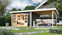 Vorschaubild Karibu Woodfeeling Gartenhaus Northeim 5 inkl. 300 cm Schleppdach und Rückwand