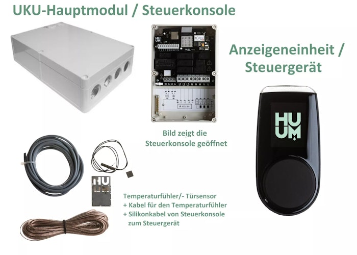 Karibu 9 kW Bio-Kombiofen anthrazit inkl. Huum WLAN Steuergerät mit App-Steuerung