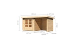 Vorschaubild Karibu Woodfeeling Gartenhaus Bastrup 2 naturbelassen - 28 mm
