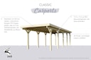 Karibu Carport Einzelcarport Classic Einzel 1 - kesseldruckimprägniert