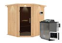 Vorschaubild Karibu Sauna Siirin mit Eckeinstieg 68 mm inkl. gratis Saunaofen im Wert von 899,99€