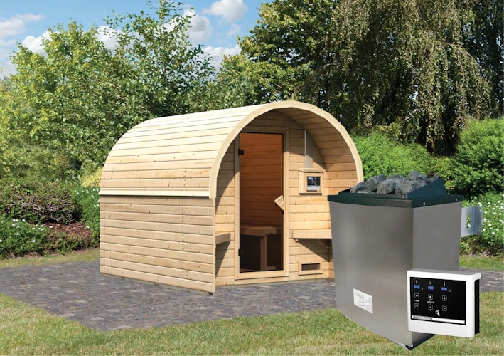 Karibu Gartensauna/Saunafass Fasshaus 2
