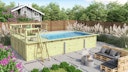 Vorschaubild Karibu Rechteck Pool Gr. 3 - 350 x 530 cm - kesseldruckimprägniert