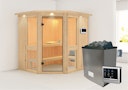 Vorschaubild Karibu Amelia 1 - Sauna mit Eckeinstieg 68 mm inkl. gratis Sauna-Zubehörset im Wert von 234,94 €