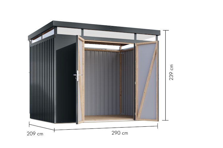 Karibu Metall Gartenhaus Aurum 2/2,5/3/3,5