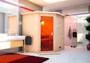 Vorschaubild Karibu Woodfeeling Sauna Mia - 38 mm Massivholz Aktionssauna inkl. gratis Saunaofen im Wert von 599,99 €