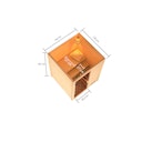 Karibu Woodfeeling Sauna Sandra - 38 mm Massivholz Aktionssauna inkl. gratis Saunaofen im Wert von 599,99 €