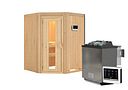 Vorschaubild Karibu Sauna Larin mit Eckeinstieg 68 mm inkl. gratis Saunaofen im Wert von 899,99€
