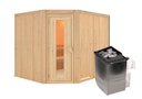 Vorschaubild Karibu Sauna Malin mit Eckeinstieg 68 mm inkl. gratis Saunaofen im Wert von 599,99 €