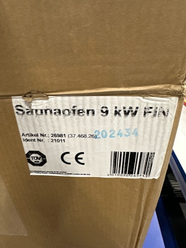 B-Ware Karibu 9 kW Saunaofen finnisch anthrazit inkl. Steuergerät EASY schwarz - Sparset 
