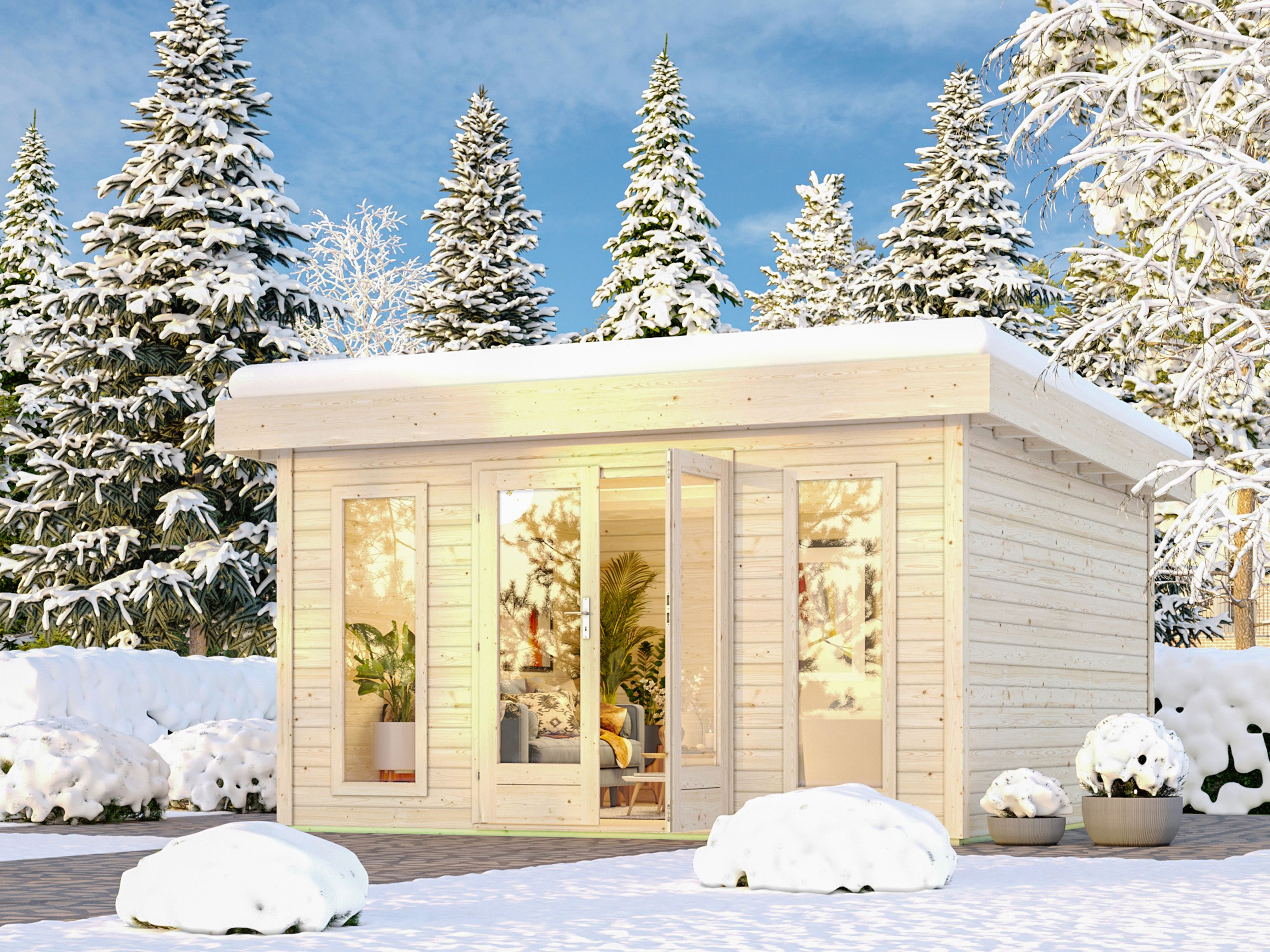 Karibu Gartenhaus North - 38 mm mit erhöhter Schneelast (185 kg/m²)