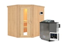 Vorschaubild Karibu Sauna Siirin mit Eckeinstieg 68 mm inkl. gratis Saunaofen im Wert von 599,99 €