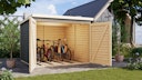 Karibu Fahrradgarage 3/4 inkl. Fahrradschienen (für 3 oder 4 Fahrräder) - 19 mm