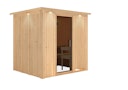 Vorschaubild Karibu Sauna Sodin mit Fronteinstieg 68 mm inkl. gratis Saunaofen im Wert von 599,99 €