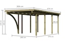 Vorschaubild Karibu Carport Einzelcarport Eco 1/2 - kesseldruckimprägniert