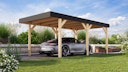 Karibu Carport Einzelcarport Leimholz 1/2