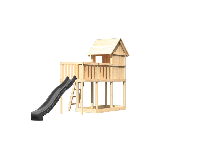 Akubi Stelzenhaus Frieda mit Wellenrutsche und Anbauplattform