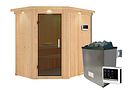 Vorschaubild Karibu Sauna Carin mit Eckeinstieg 68 mm