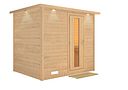 Vorschaubild Karibu Sauna Sonara - Massivholzsauna mit Fronteinstieg 38 mm