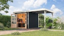 Karibu Metall-Holzgartenhaus Hybridhaus Jupiter A/B/C/D - 19 mm/0,5 mm