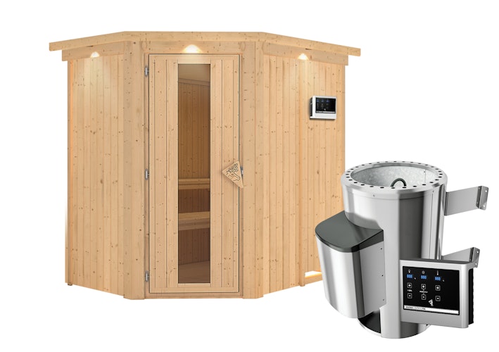 Karibu Sauna Saja - 68 mm Systemsauna - 230 Volt Plug & Play