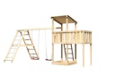 Vorschaubild Akubi Kinderspielturm Anna mit Pultdach inkl. Anbauplattform, Doppelschaukel und Klettergerüst