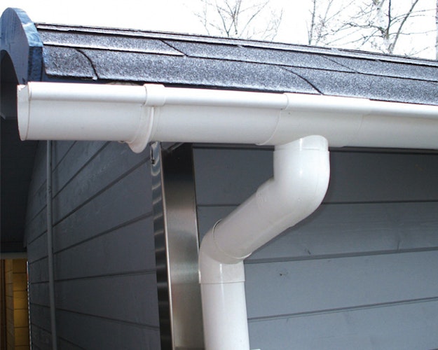 Kunststoff Dachrinnenset 324B für Gartenhäuser und Carports