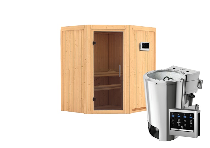 Karibu Sauna Tonja - 68 mm Systemsauna - 230 Volt Plug & Play