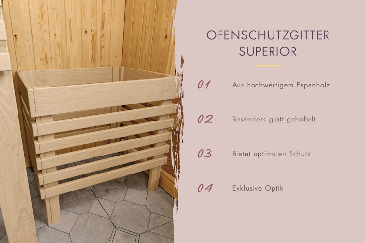 Karibu Sauna Avari 3 Superior mit Fronteinstieg 68 mm
