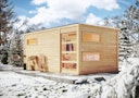 Vorschaubild Karibu Gartensauna Saunahaus Hygge inkl. Vorraum, naturbelassen inkl. gratis Saunaofen im Wert von 599,99 €