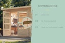 Karibu Woodfeeling Gartenhaus Kerko 3/4/5/6 mit 280 cm Schleppdach - 19 mm