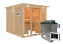 Vorschaubild Karibu Sauna Askja Superior mit Fronteinstieg 68 mm
