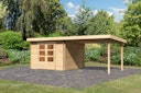 Vorschaubild Karibu Woodfeeling Gartenhaus Bastrup 5 naturbelassen - 28 mm