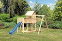 Vorschaubild Akubi Stelzenhaus Frieda mit Wellenrutsche, Doppelschaukelanbau, Anbauplattform und Netzrampe